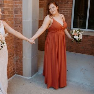 Azazie Bridesmaid Dress in terracotta
